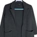 J Crew 100% Merino Wool Sweater Blazer Womens XS Open Front Dark Gray Preppy