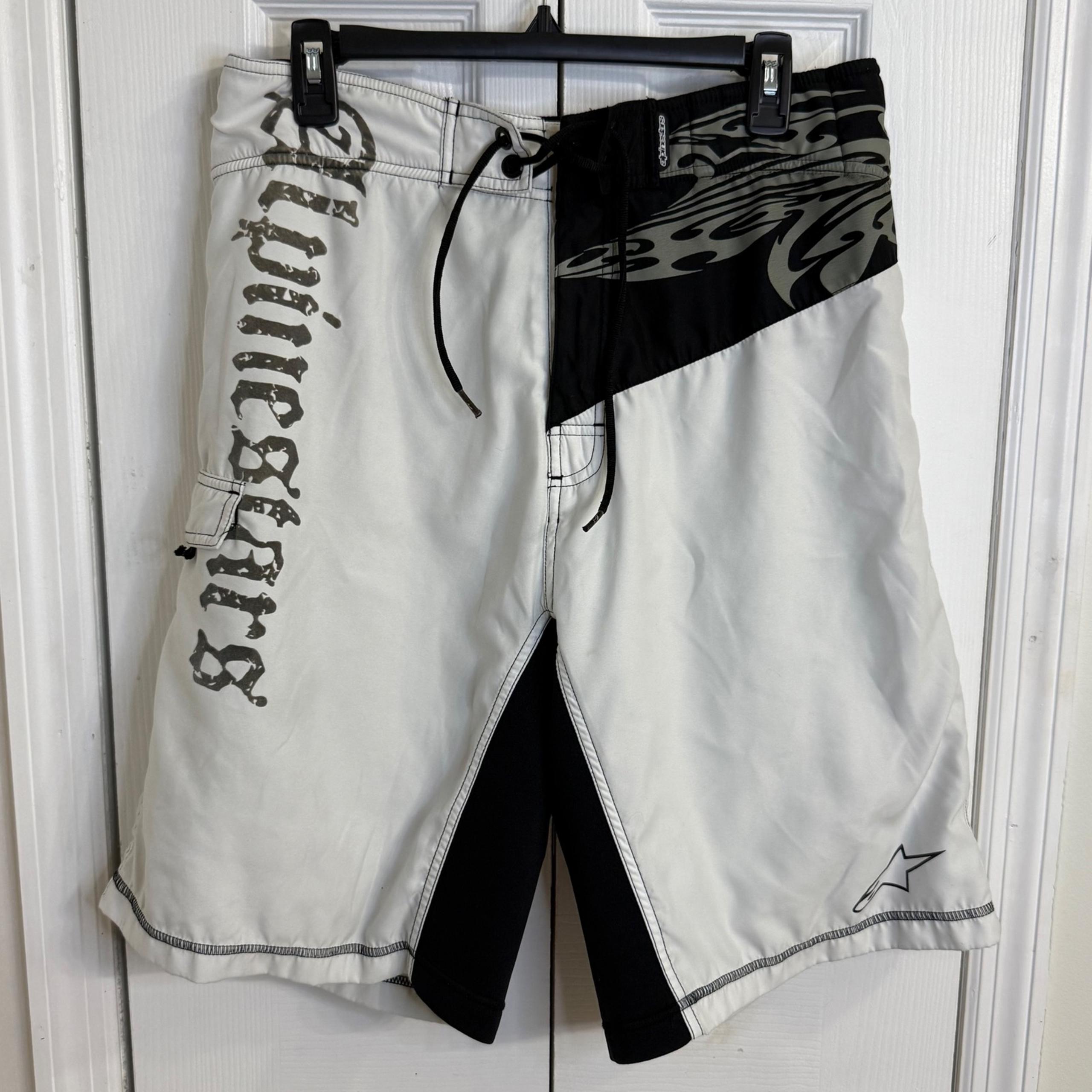 Alpinestars Board Shorts Swim Trunks Color Block Drawstring Size 33