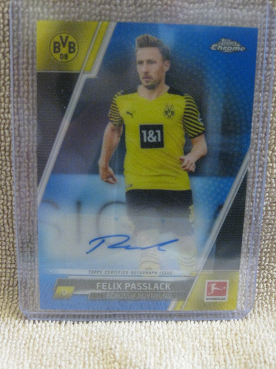 2021-22 Topps Chrome Bundesliga Blue Refractor 077/299 Felix Passlack #BCA-FP