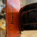 Antique Chunky Bangle Bracelet Brass and Wood in Black