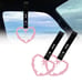 NEW 2PCS BARBED WIRE PINK JDM TSURIKAWA RING Black Handle Strap Drift Charm
