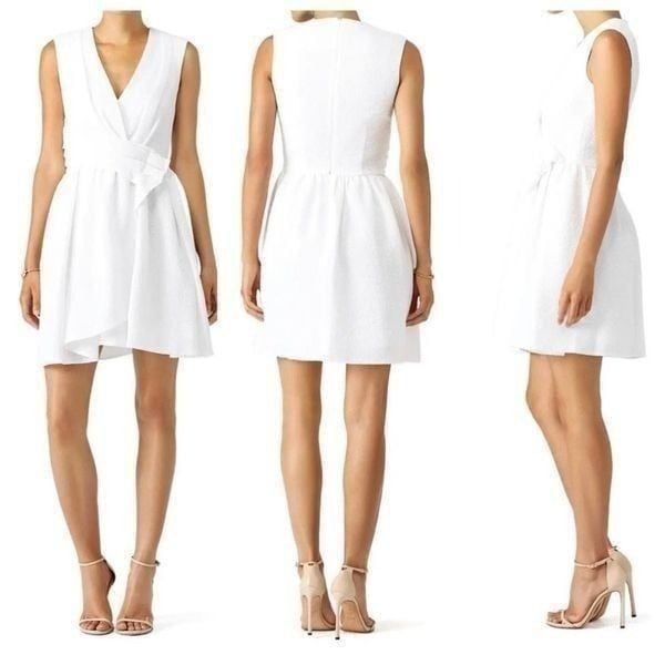 Carven White Swift Sash sleeveless Mini dress
