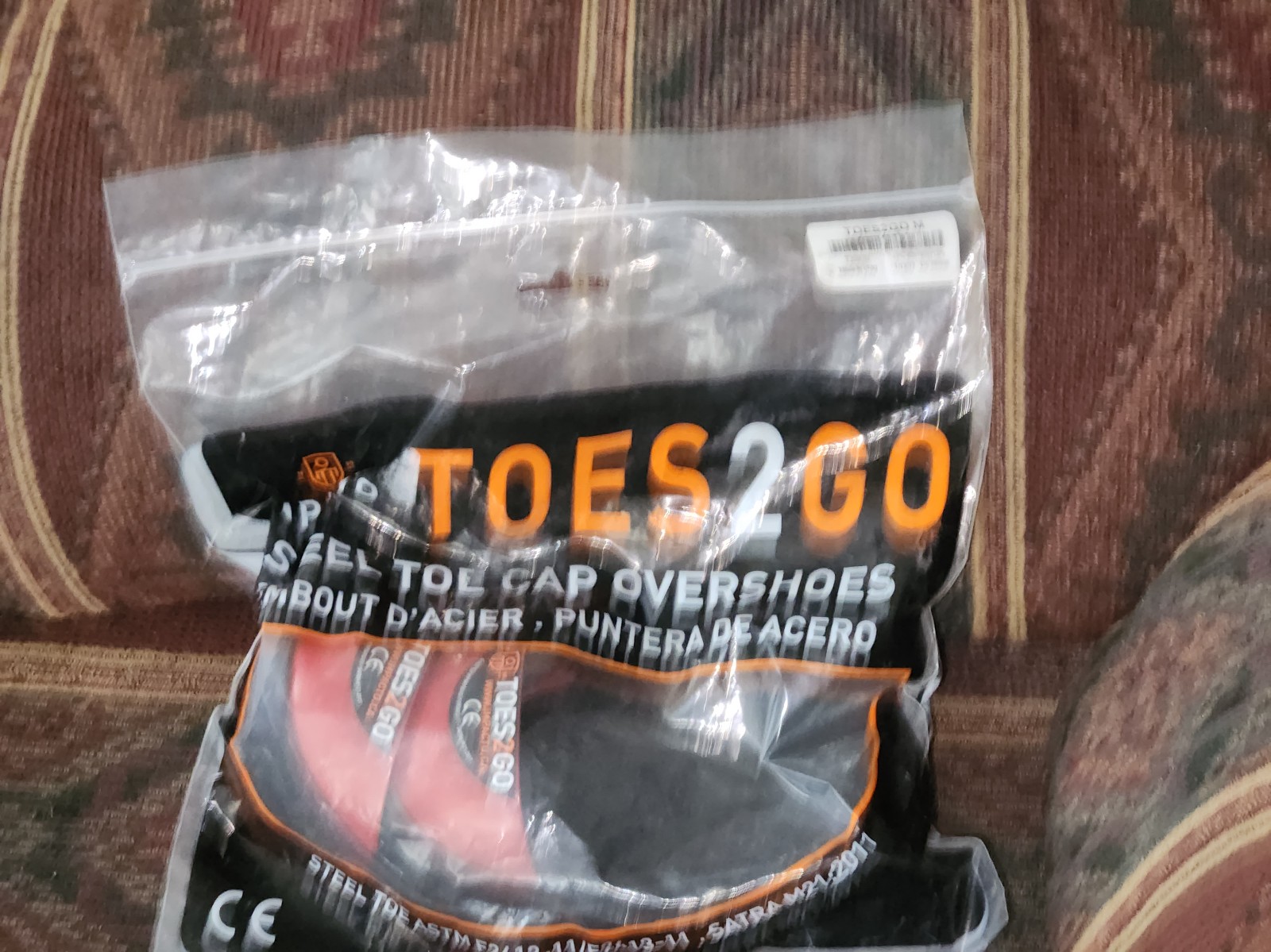 Toes2GOM RED Steel Toe Cap Overshoes ADJUSTABLE Brand New Sealed
