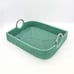 Tight Woven Leaf-Shaped Luxury Rattan Tray-Medium