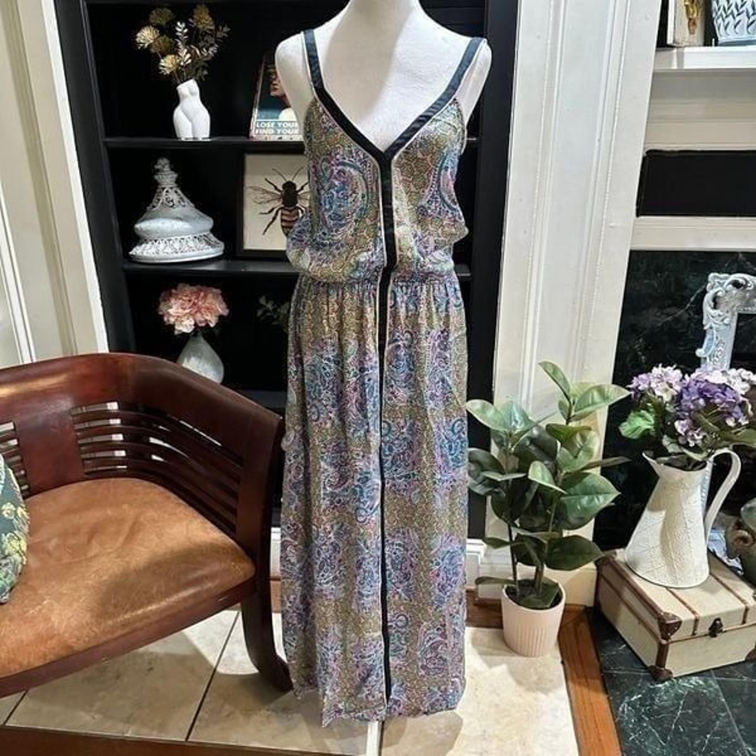 Juicy Couture Imperial Boho Starflower Maxi Dress In Bardot Size 4