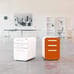 NEW 3-Drawer Mobile File Cabinet Pre-Assembled (White/Green)