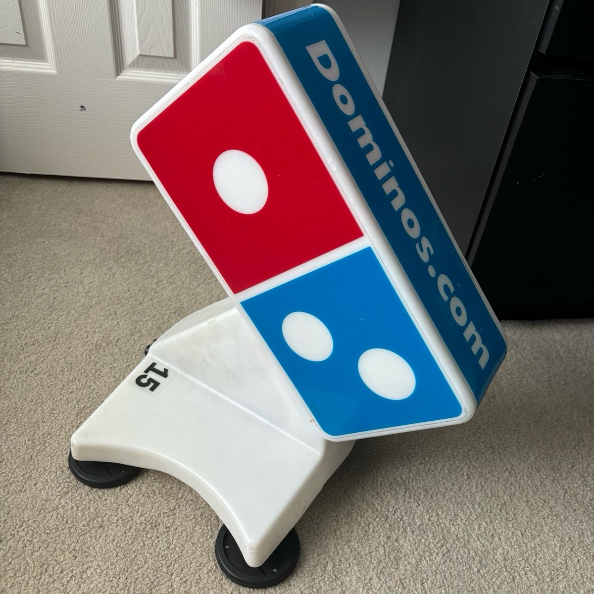Dominos Pizza Delivery Logo Light Car Topper Magnetic W/ Base