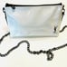 YSL Beaute Cosmetics Pouch Converted to Crossbody, White with Black Chain