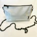 YSL Beaute Cosmetics Pouch Converted to Crossbody, White with Black Chain
