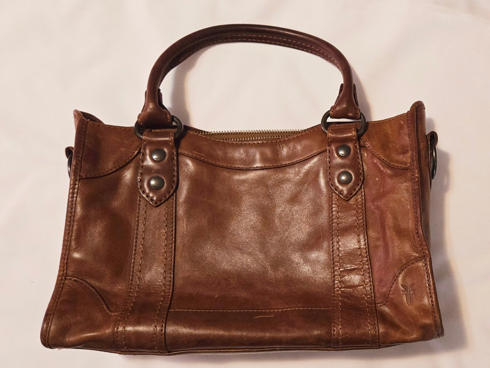 Frye Melissa Satchel Brown