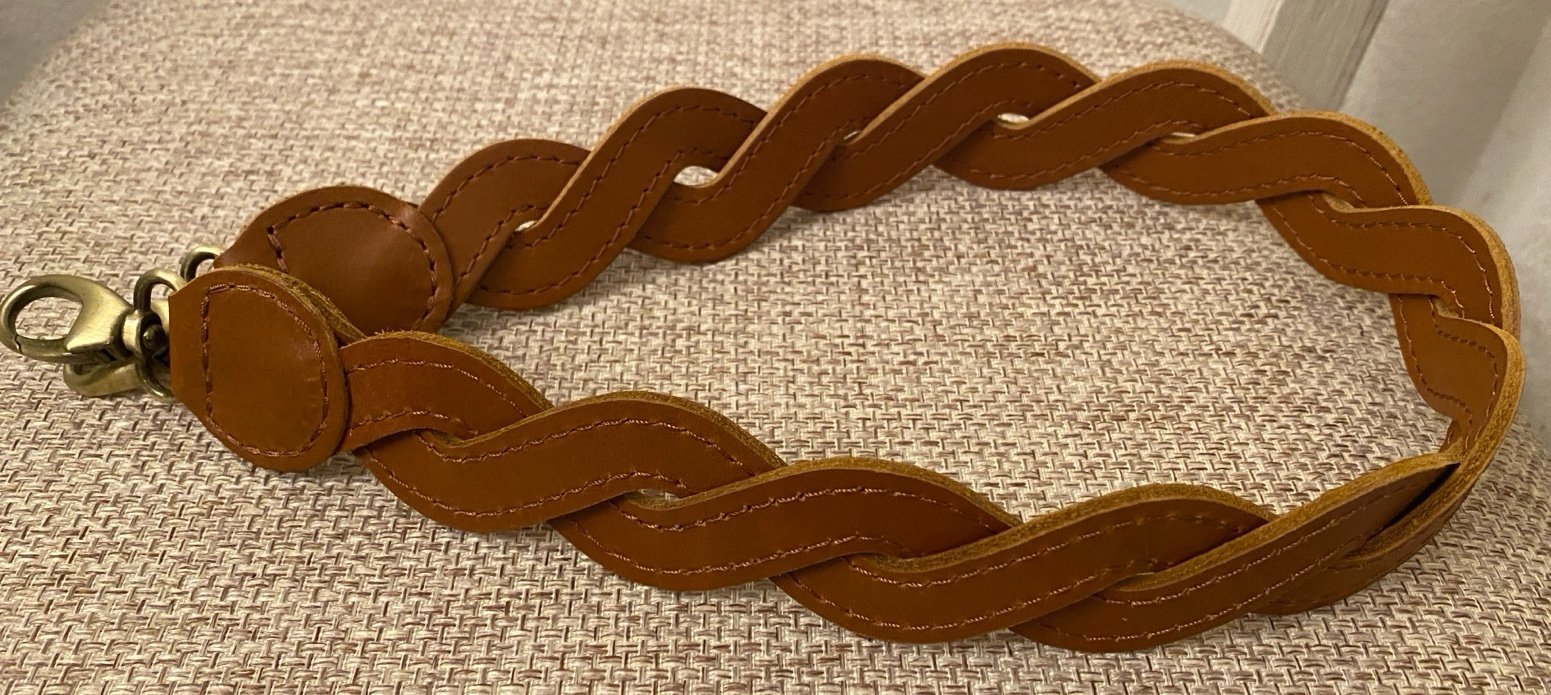 Portland Leather Goods Braided Purse Strap in Honey