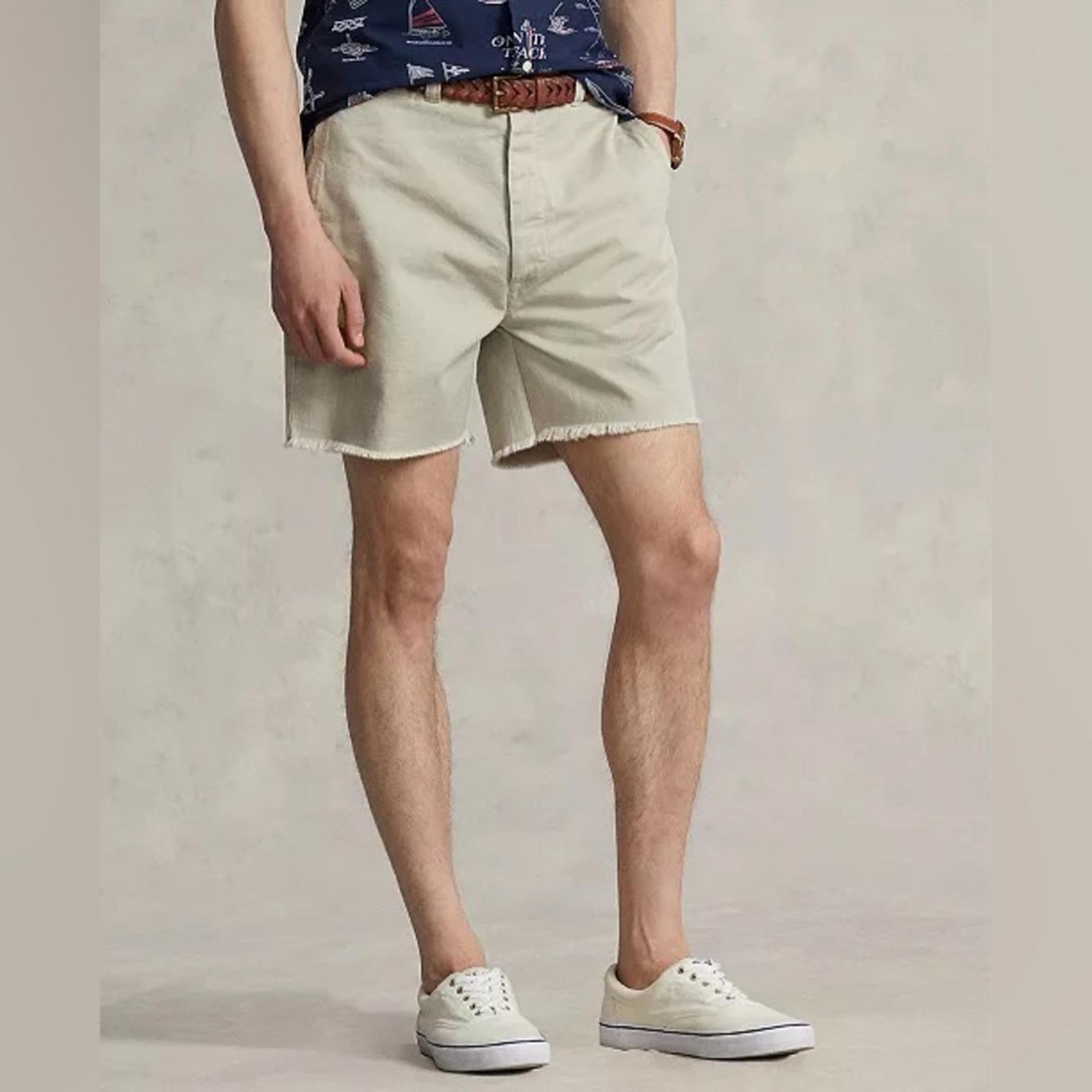 Polo Ralph Lauren 6 Burroughs Relaxed Fit Chino Shorts, Khaki Size 42 NEW 168