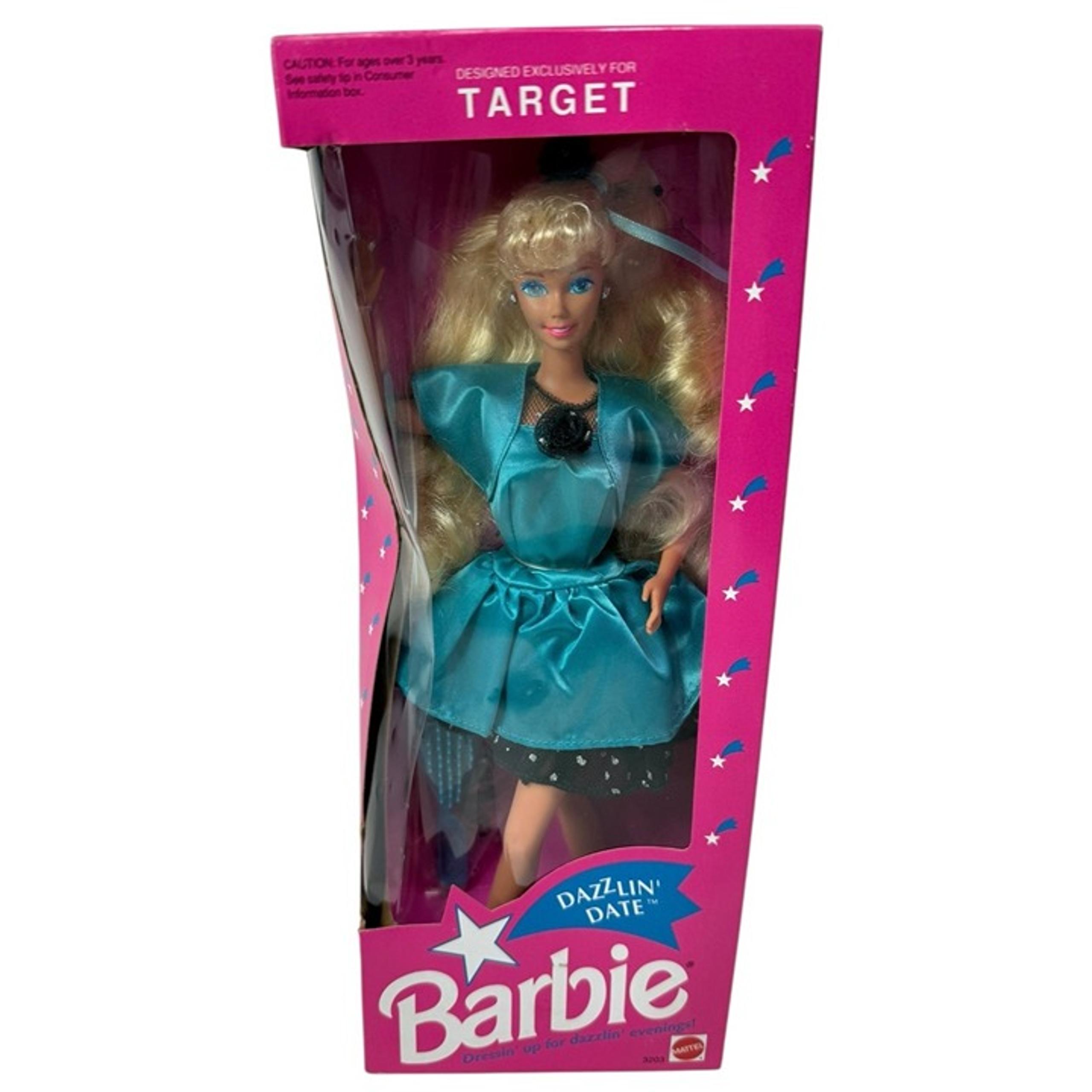 NRFB Vintage 1992 Dazzlin Date Barbie Doll #3203 Teal Dress Target Exclusive
