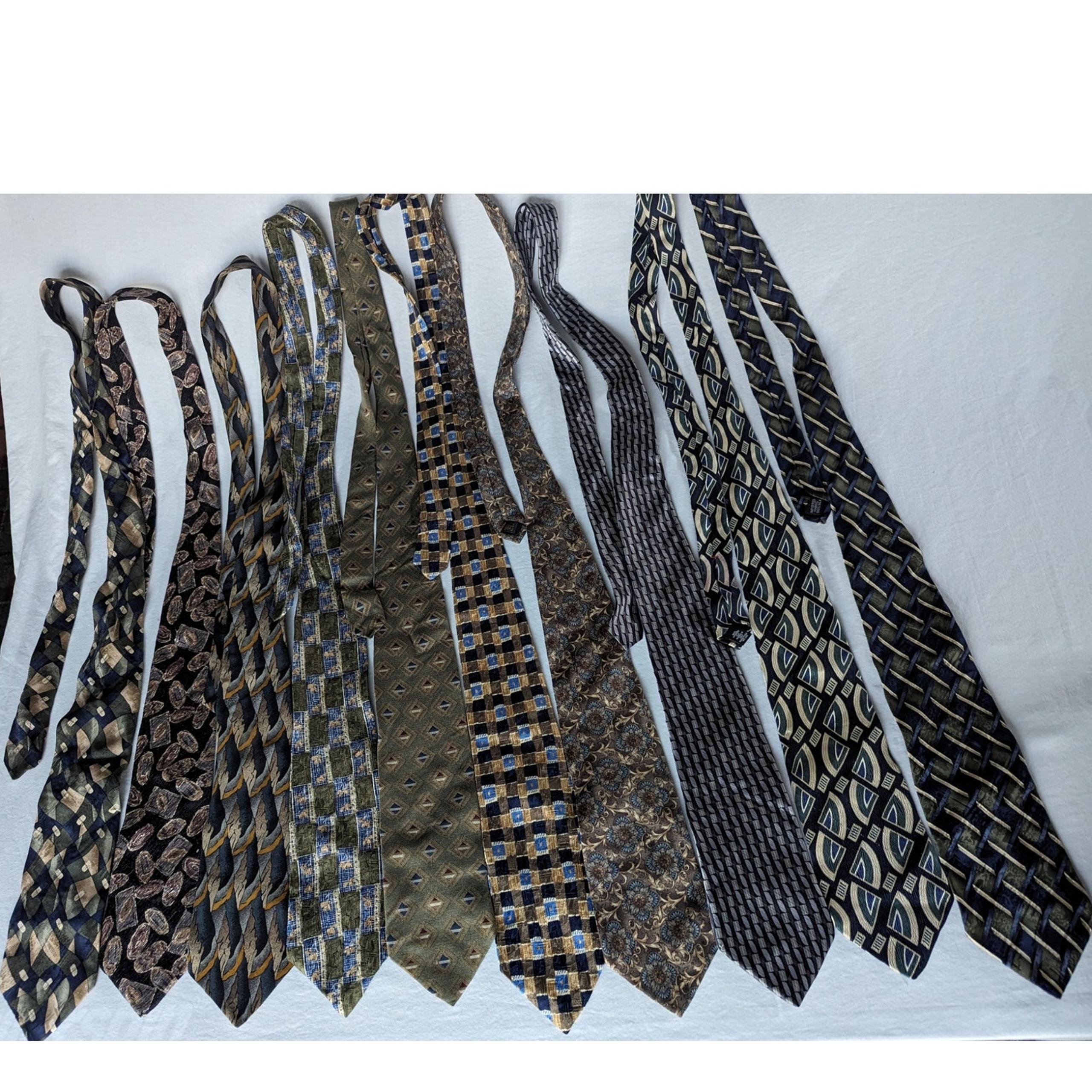 Lot Of 10 Mens Ties Silk Bill Blass Henry Grethel Stafford Honors Van Heusen