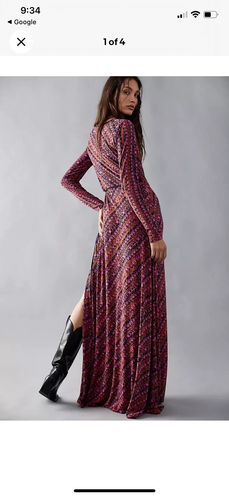 Free People NWT Size MBeautiful Textured Maxi Dress New