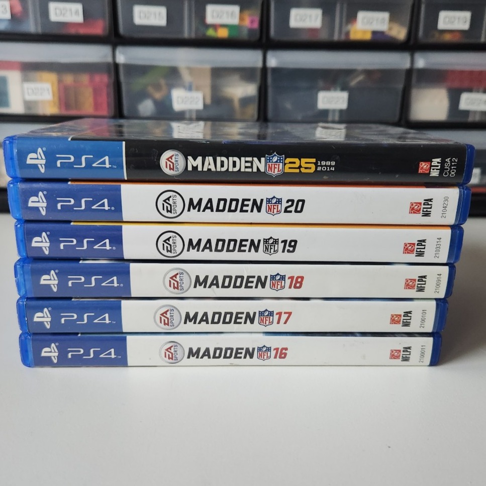 Bundle of 6 PlayStation 4  Madden Games