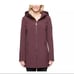 Andrew Marc Women Medium Burgundy Raincoat Jacket Softshell Removable Hood