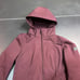 Andrew Marc Women Medium Burgundy Raincoat Jacket Softshell Removable Hood