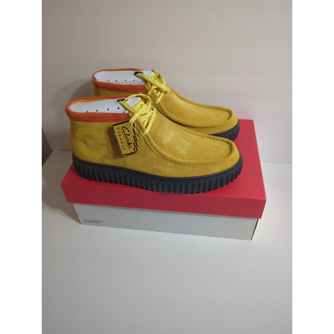 CLARKS x Pokémon Torhill Explore Mens Boots Yellow Pikachu Size 11 Rare