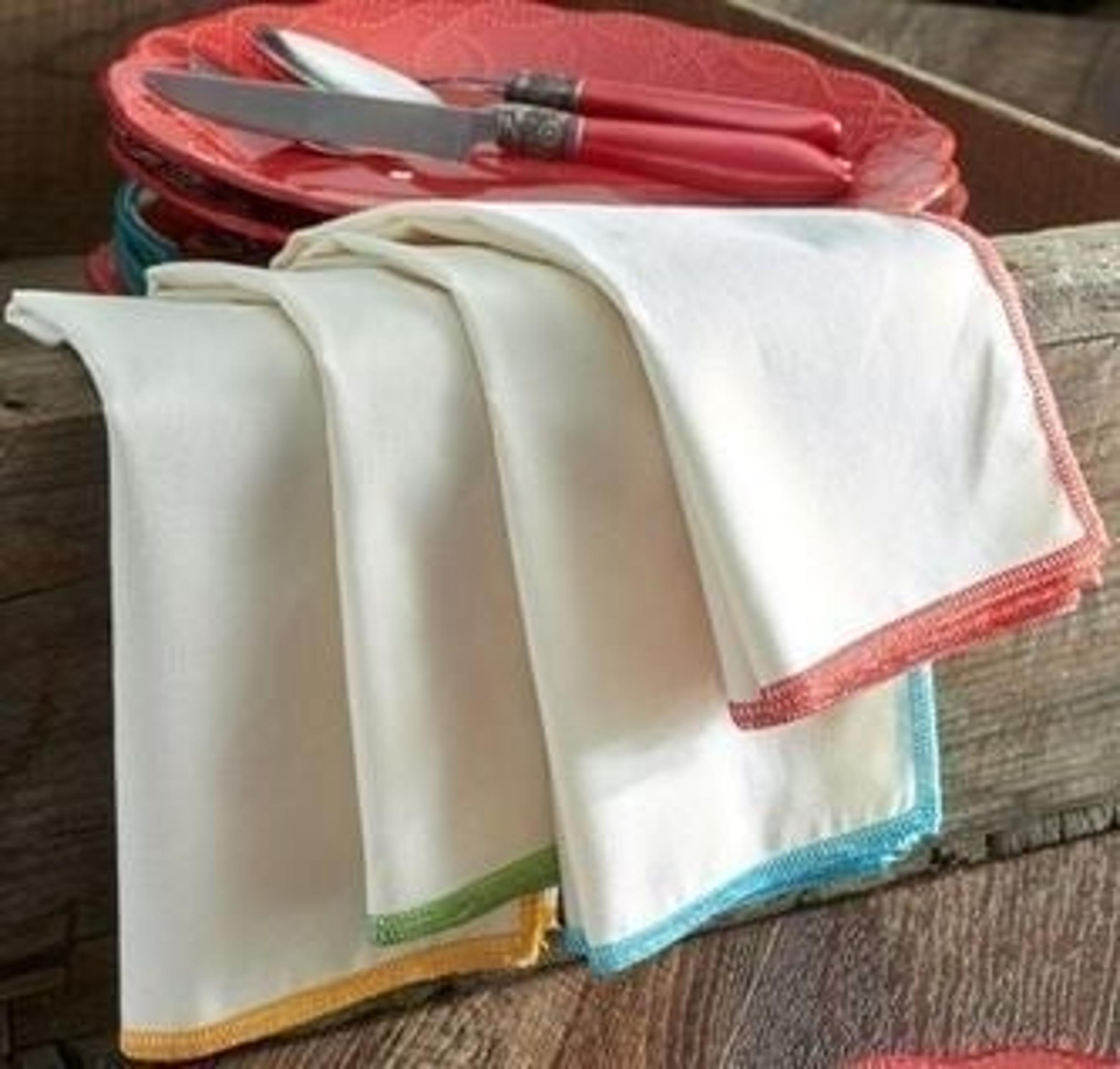 8 Pioneer Woman Bright Whipstitch Napkins 4 Colors NEW