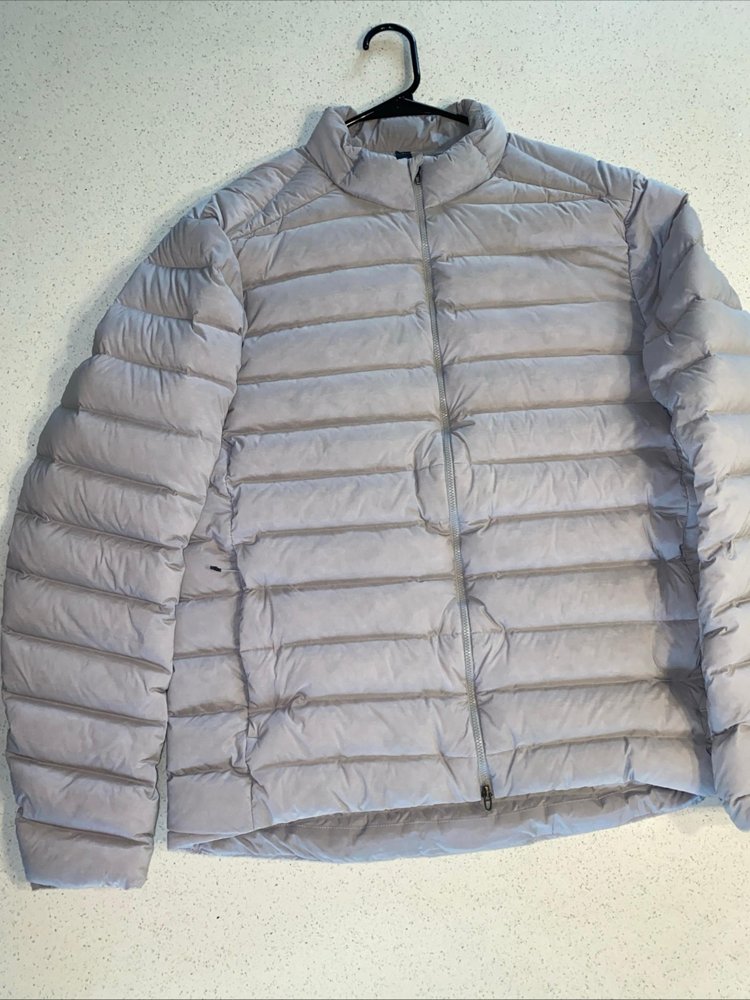 Lululemon Mens Navigation Stretch Goose Down Jacket Gray Puffer Size Large