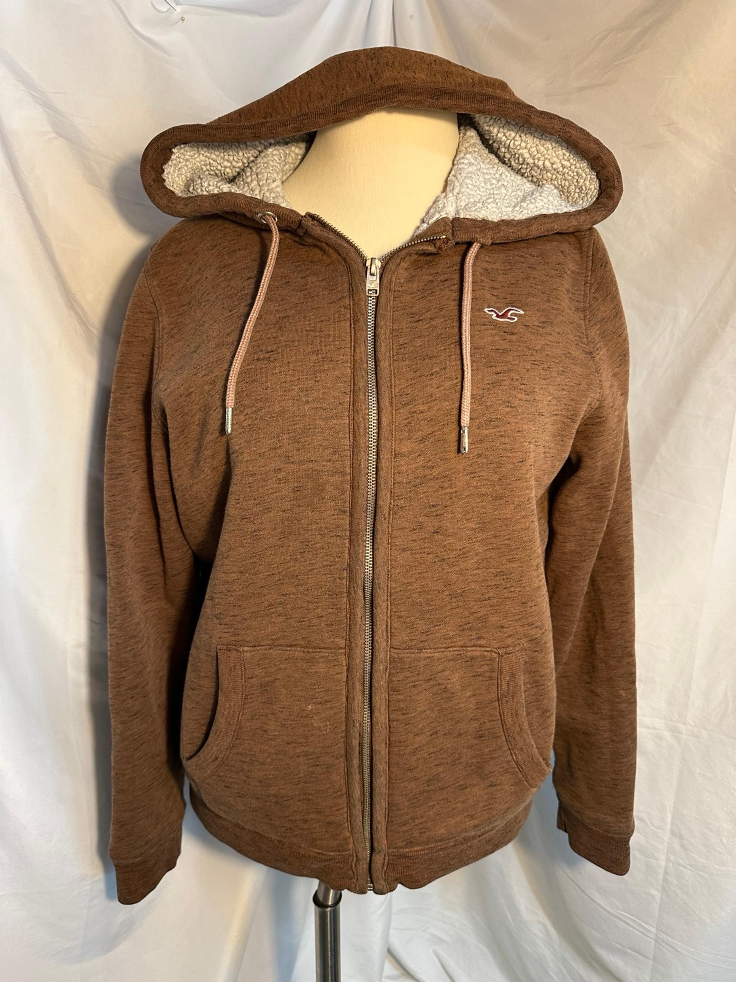 Men's Sherpa Lined Zip Up Hoodie Sweatshirt by Hollister