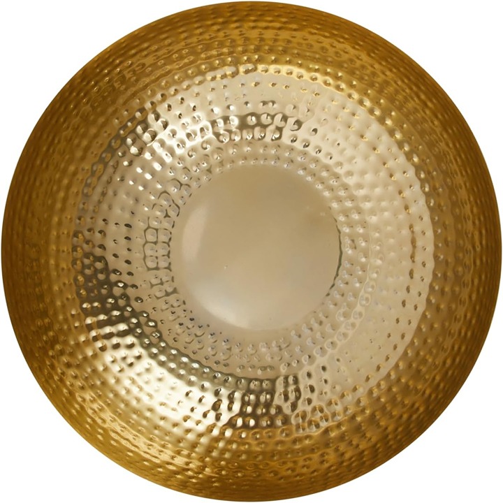 Round Hammered Metal Bowl, Gold Finish, 14-DSF12