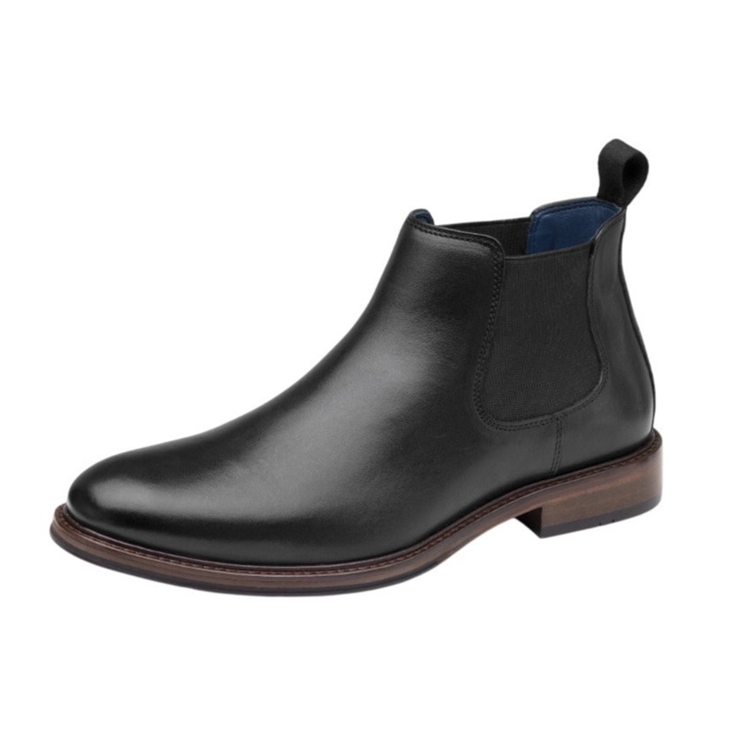 Johnston & Murphy Mens Raleigh Chelsea Boot US 9 EU 42 Black Leather NWOB