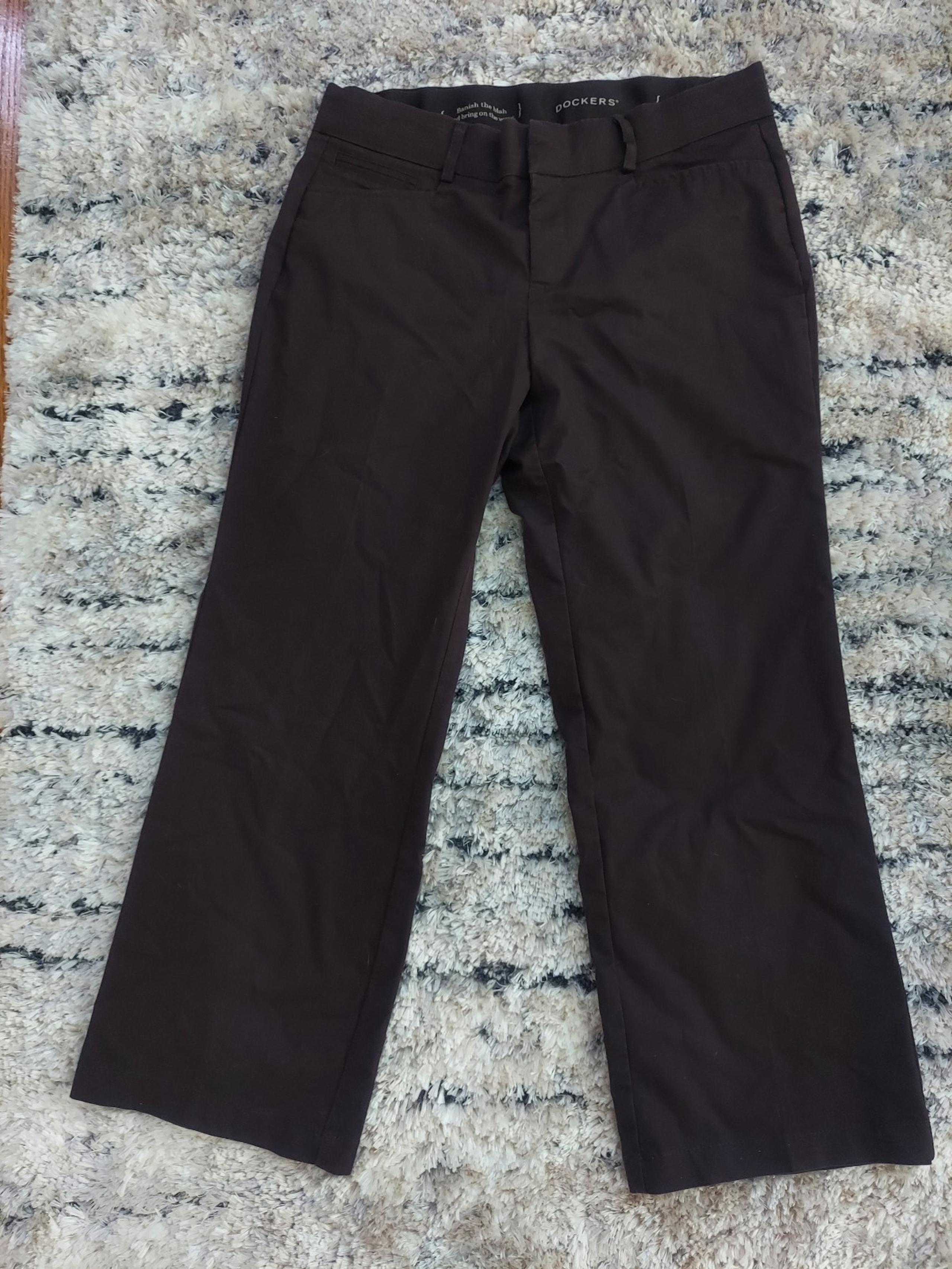 Women's Dockers Brand Brown Pants size 10P 10 Petite Like New