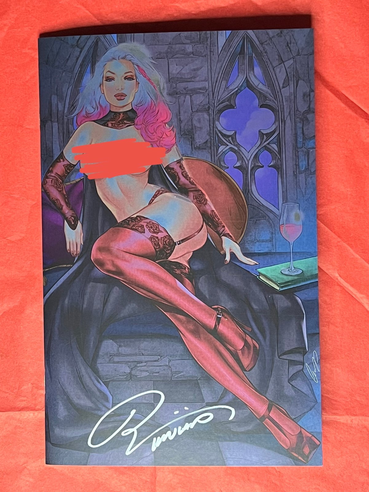 Persuasion 5 Elias Tess Topless FOIL Variant signed by Kincaid with COA