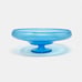 Blue Stretch Glass Compote