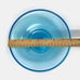 Blue Stretch Glass Compote
