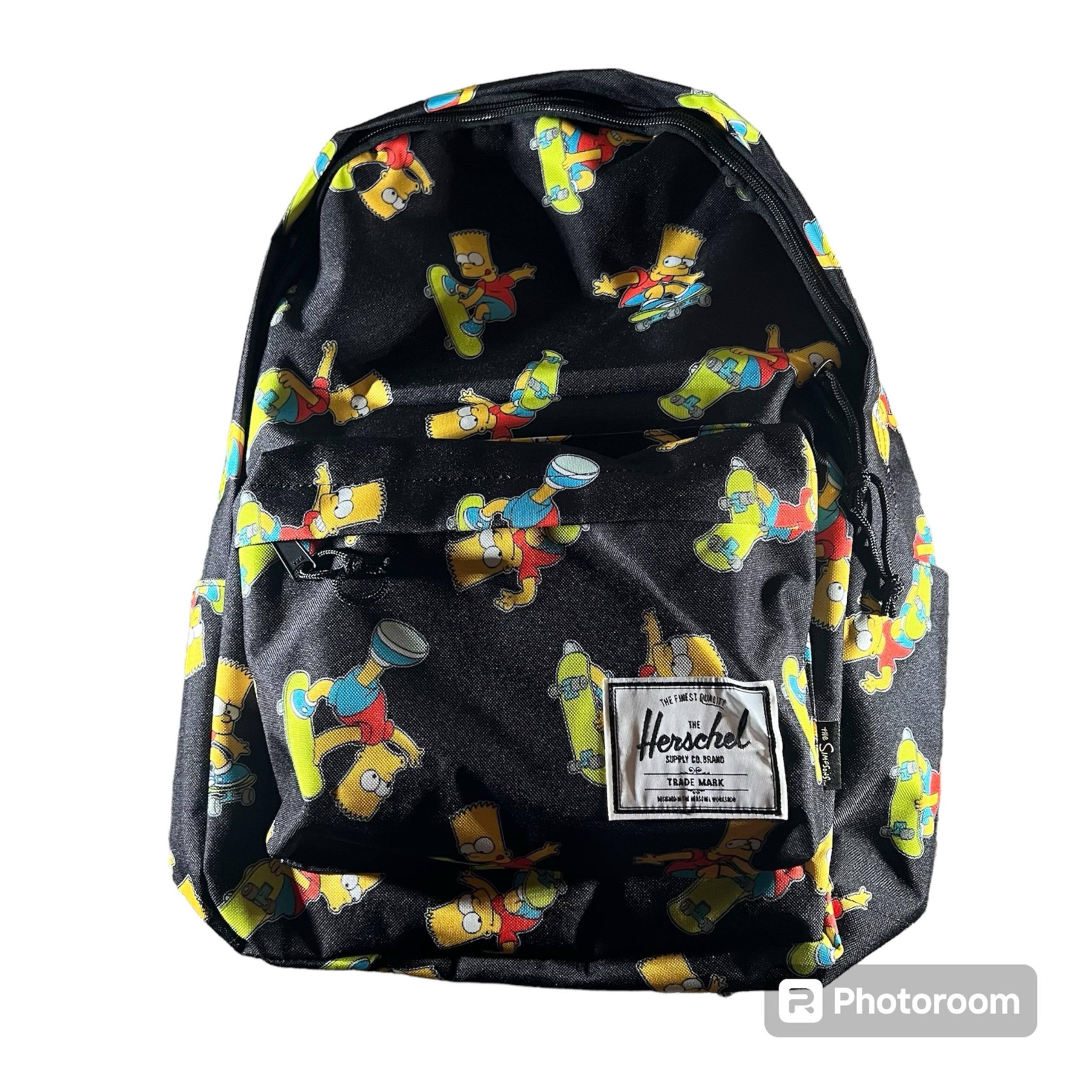 Herschel Supply Co. x The Simpsons Bart Classic XL Black School Backpack Bag New