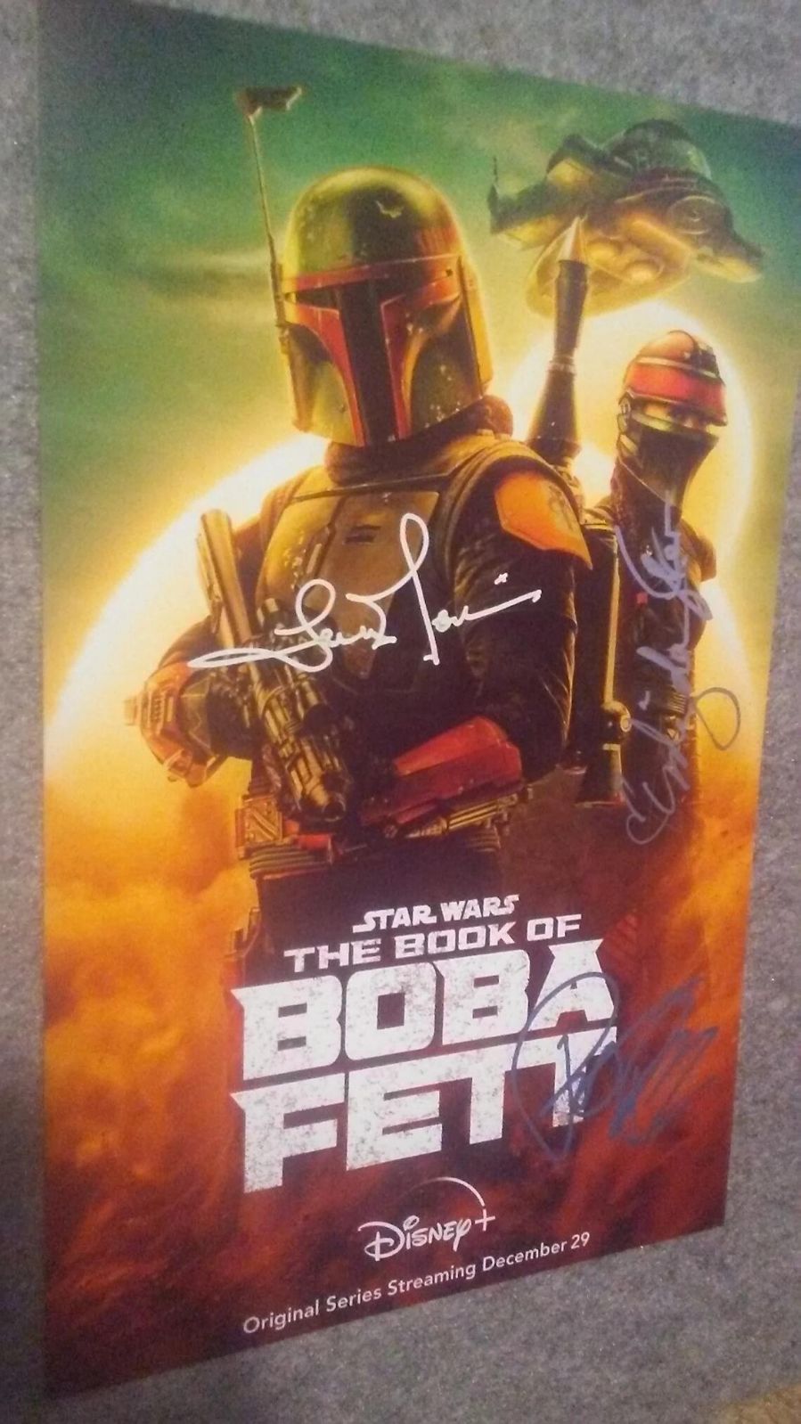 Cast Autographed Poster - The Book Of Boba Fett - Disney + Star Wars TV Series -