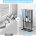 Free Standing Towel Rack for Bathroom, 2 Tiers Extra Storage Shelf with Rubber P