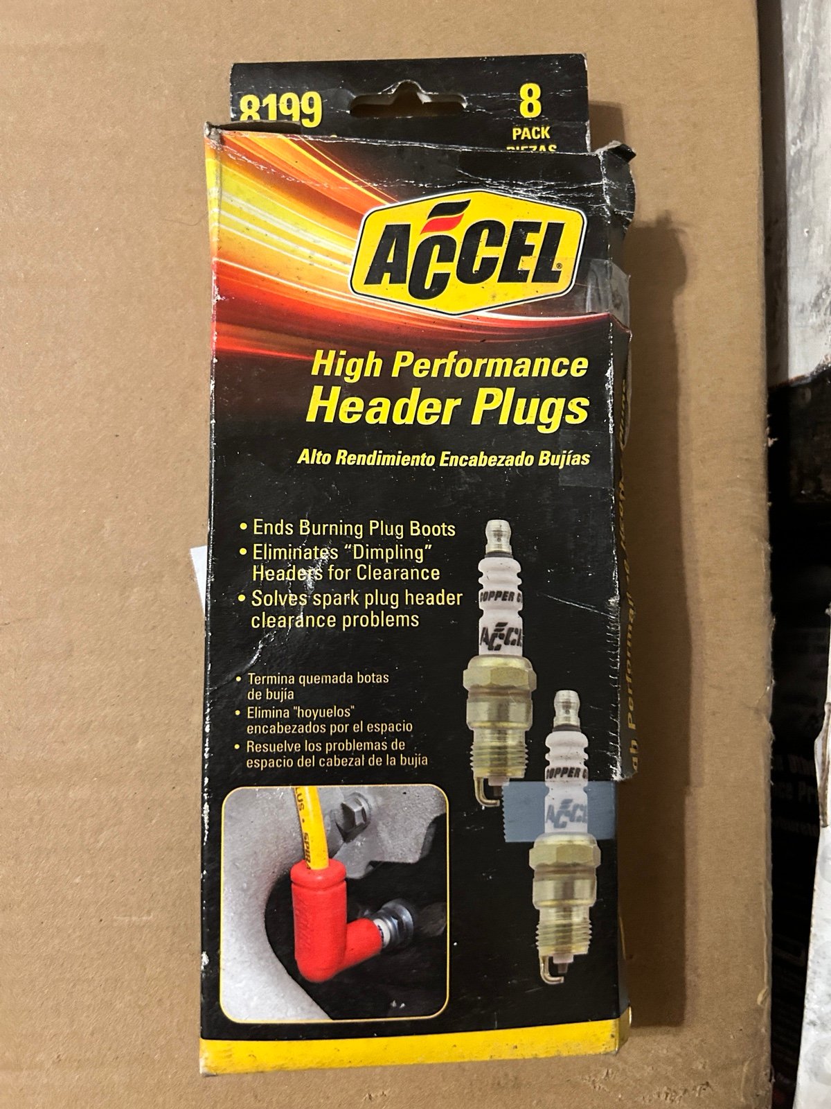 Brand New ACCEL U-groove performance spark plugs produce a larger spark for more