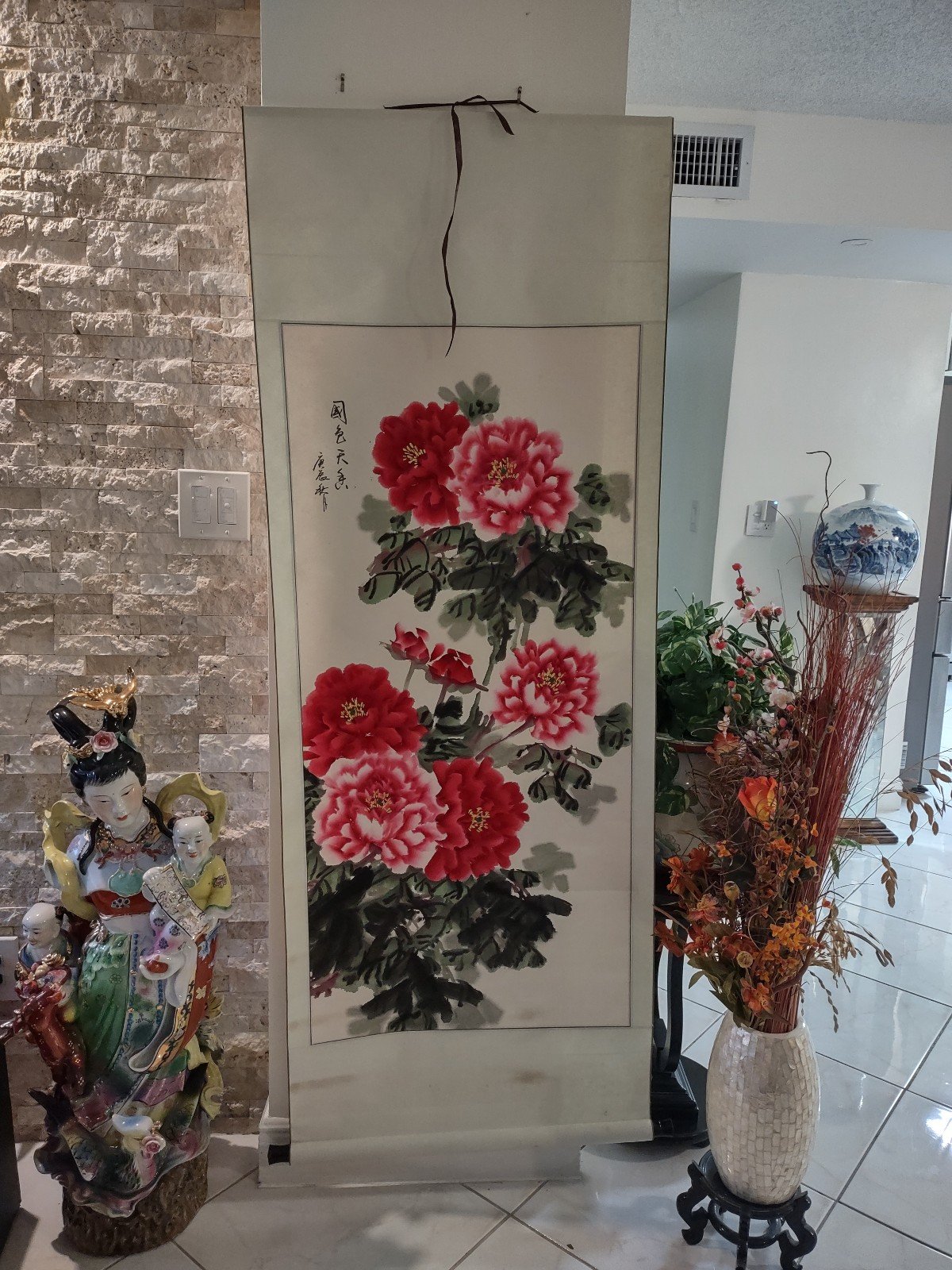 Large Emakimoni -Originally Hand-painted Chinese Traditional Art Ink Painting-Pe