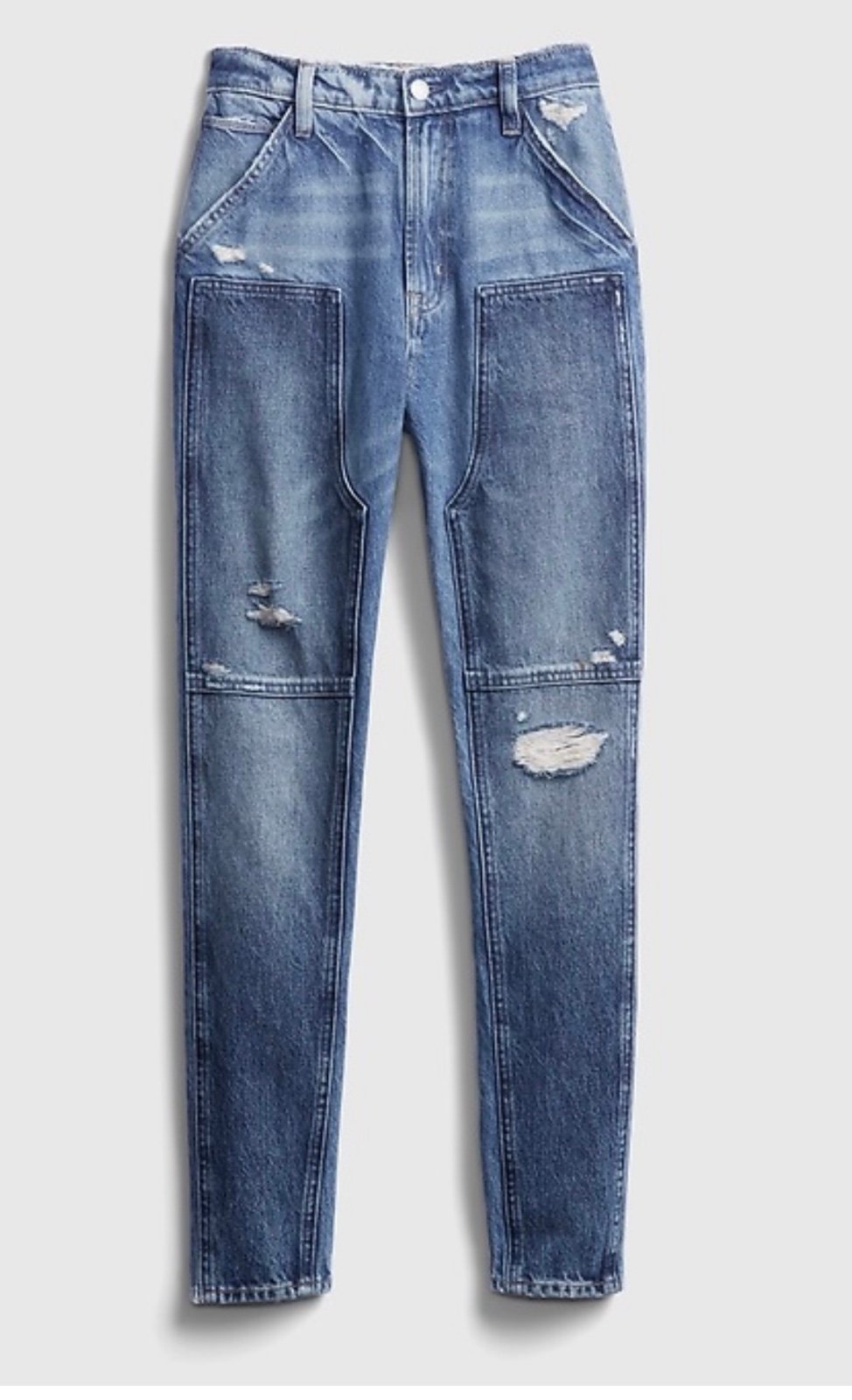GAP Workforce Collection High Rise Distressed Jeans Womens Size 2R 26 Blue