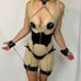 Leather Garter Sexy Harness Bra Cage Adjustable Suspenders Belts Lingerie Set