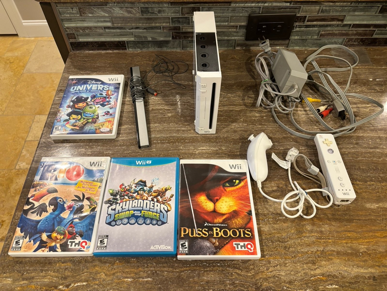 Nintendo Wii Console With Games And Accessories Tested Works!
