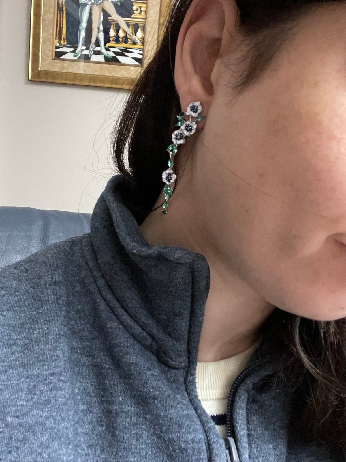 Long Floral earrings Anthropologie
