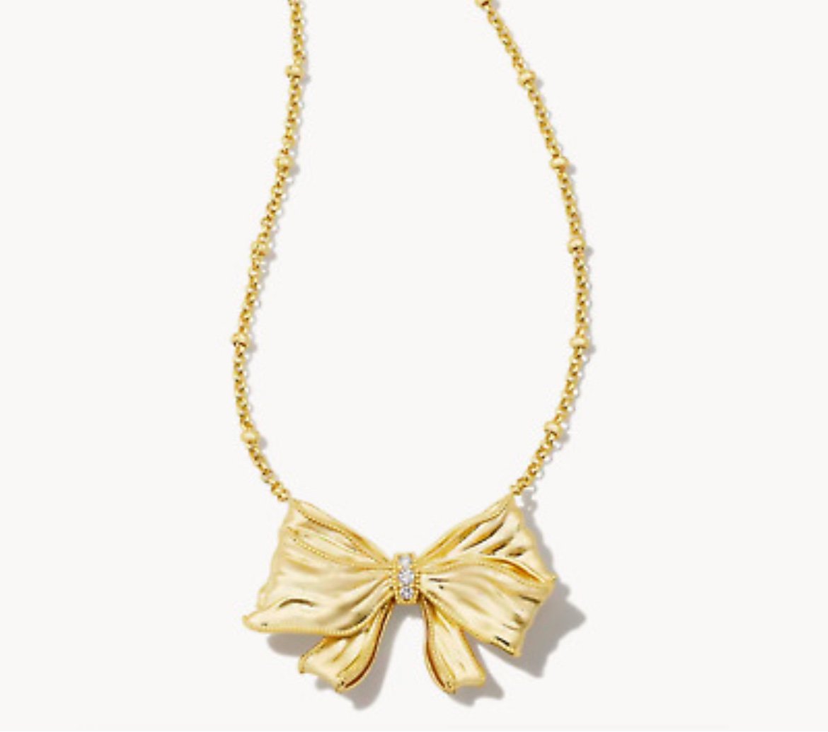 Kendra  scott x love shack fancy new bow necklace