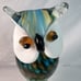 9 Inch Art Glass Handblown Glass Murano Style Owl Figurine