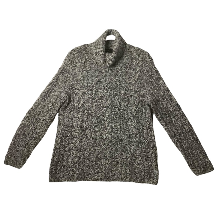 Dana Buchman Wool Angora Blend Cable Knit Turtleneck Sweater Women Sz Large
