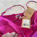 Boden Fitted Linen Strappy Top in Rose Linen Hot Pink Size 12