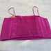Boden Fitted Linen Strappy Top in Rose Linen Hot Pink Size 12
