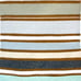 Hand woven artisan yarn wall hanging Janice Maxwell striped rustic aqua blue