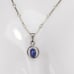 Vintage Blue Star Sapphire Sterling Silver Pendant Necklace ITALY