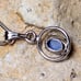 Vintage Blue Star Sapphire Sterling Silver Pendant Necklace ITALY