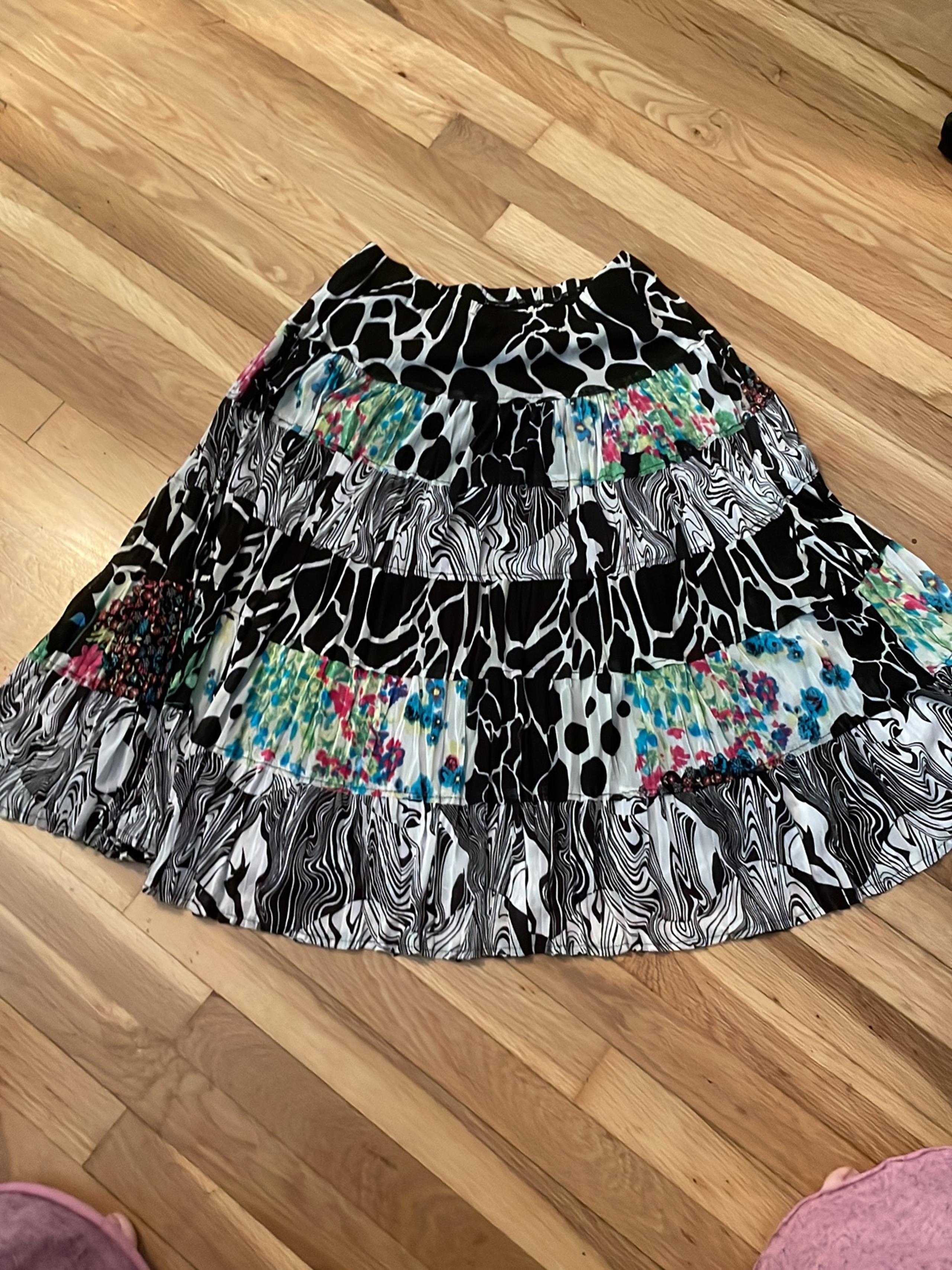 Bohemian Style Patchwork Skirt Y2K